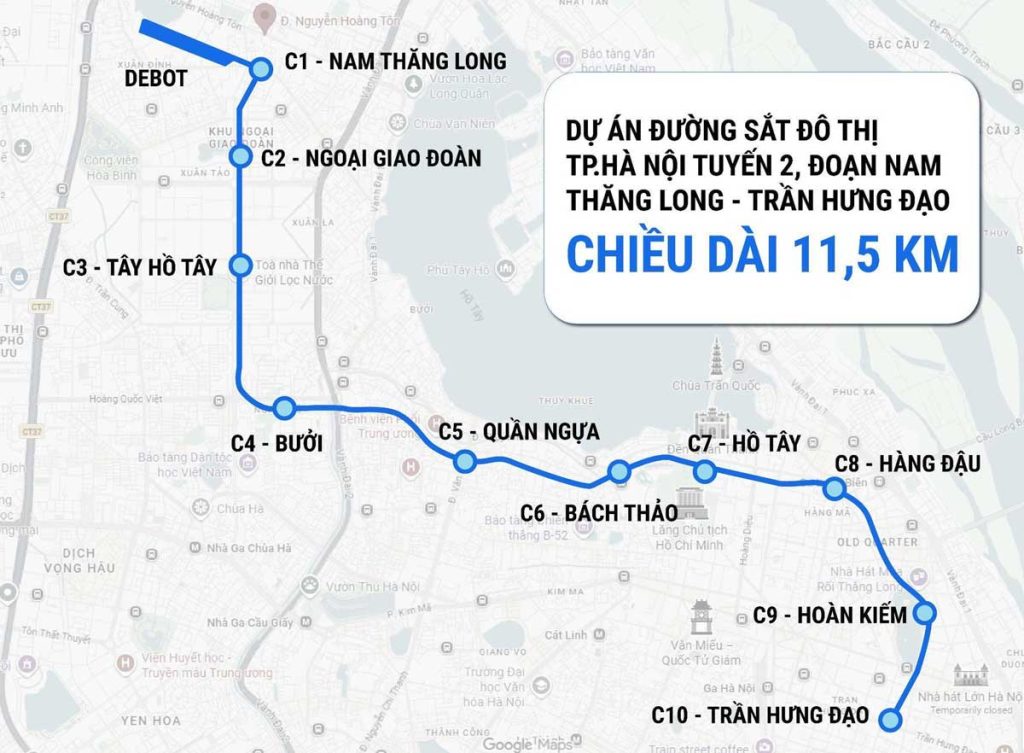 Noble Palace Tây Hồ định hình vị thế 'Cửa ngõ tỷ đô' ven sông Hồng 2 Quy hoạch tuyến đường sắt metro số 2 khu đô thị Nam Thăng Long